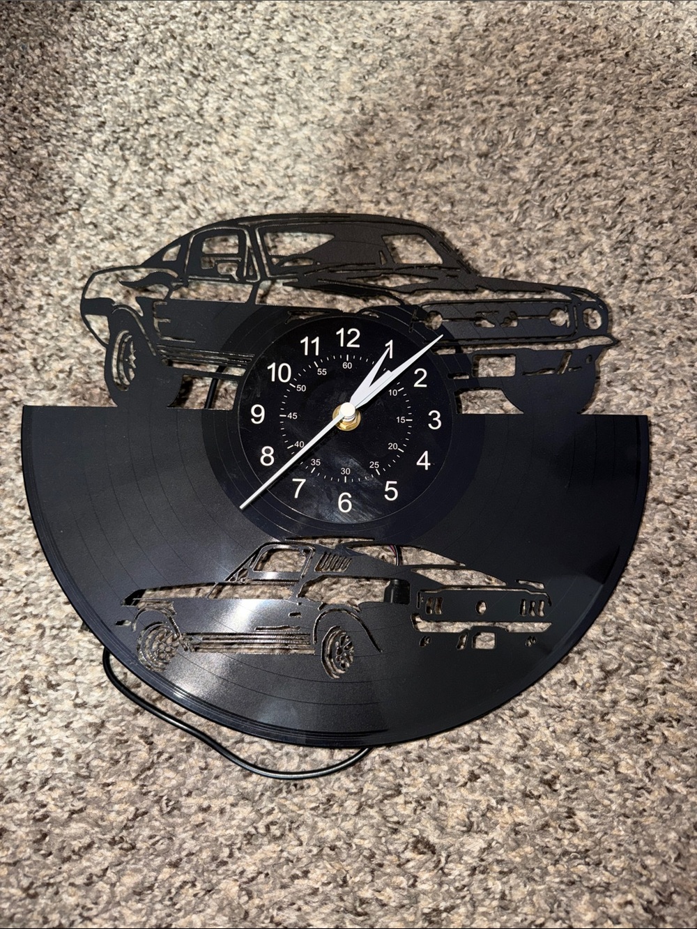 Black Retro Car Vinyl Wall Clock - Home Wall Decor